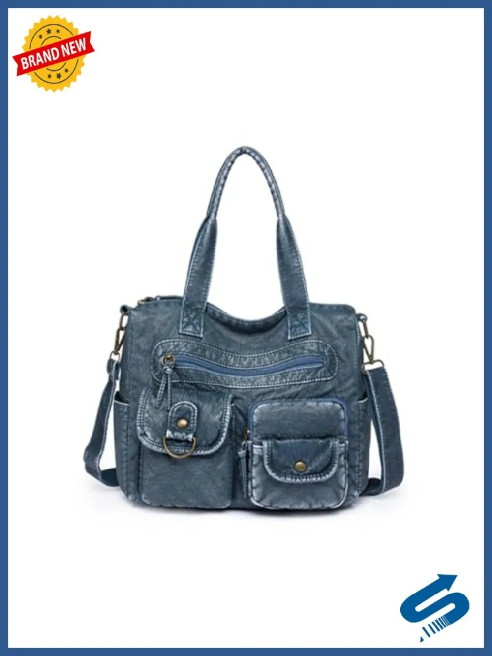 Faux Leather Hobo Satchel Tote Shoulder Bag Top Handle Crossbody